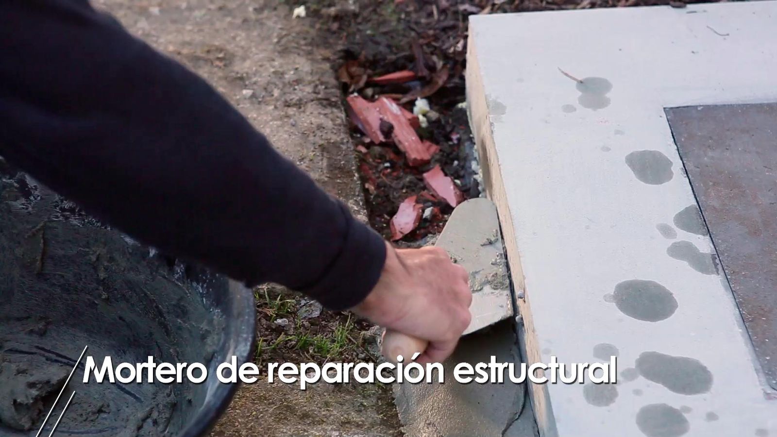 Mortero de reparación estructural paso 4 Mortero de reparación estructural paso 4