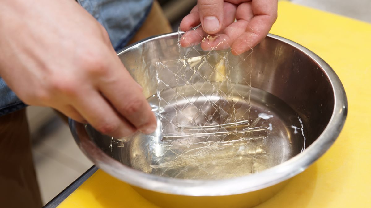 Hay que hidratar en agua fría las hojas de gelatina antes de agregarlas a la bechamel