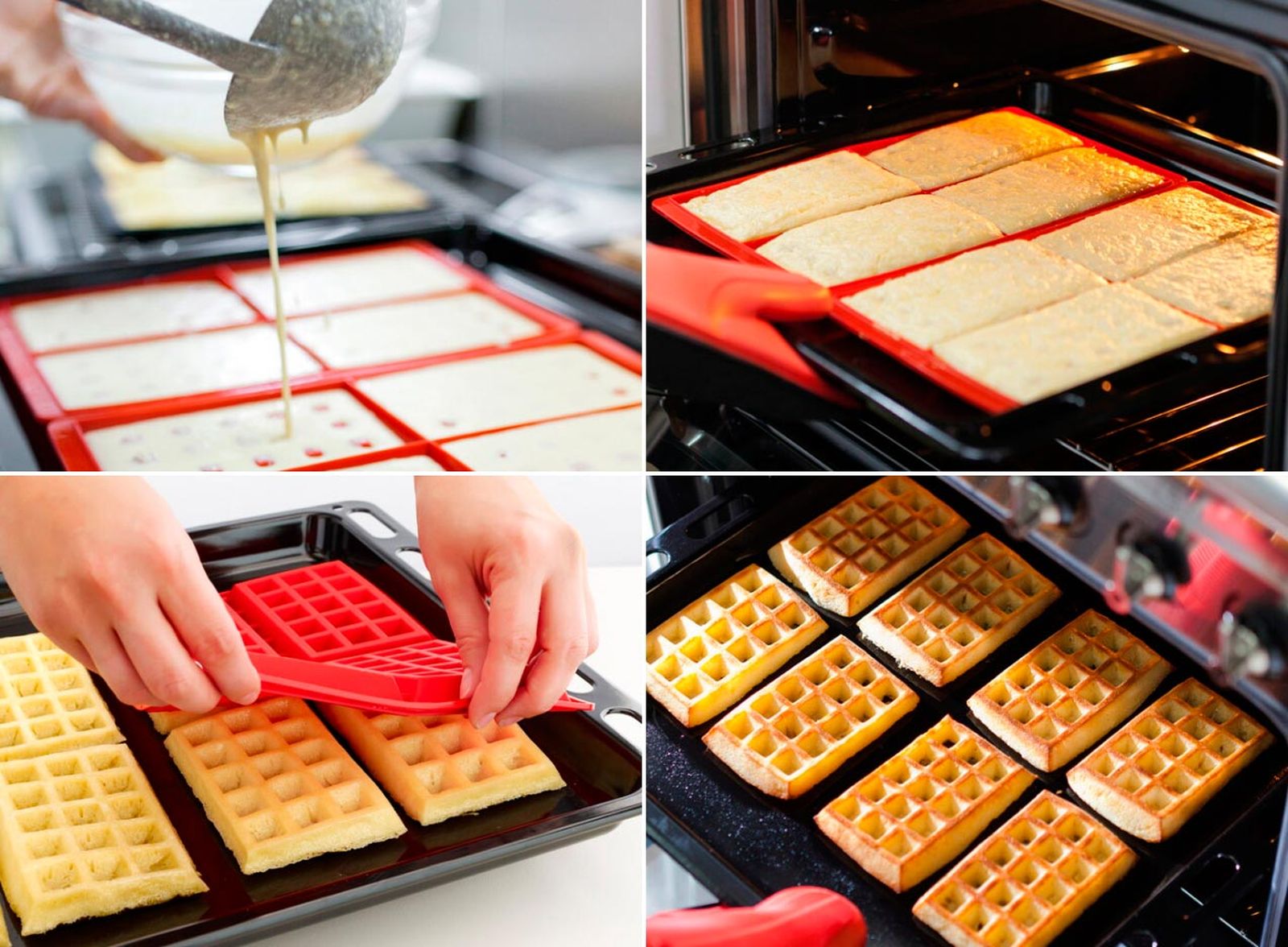 Moldes de silicona para gofres de Lékué Moldes de silicona para gofres de Lékué