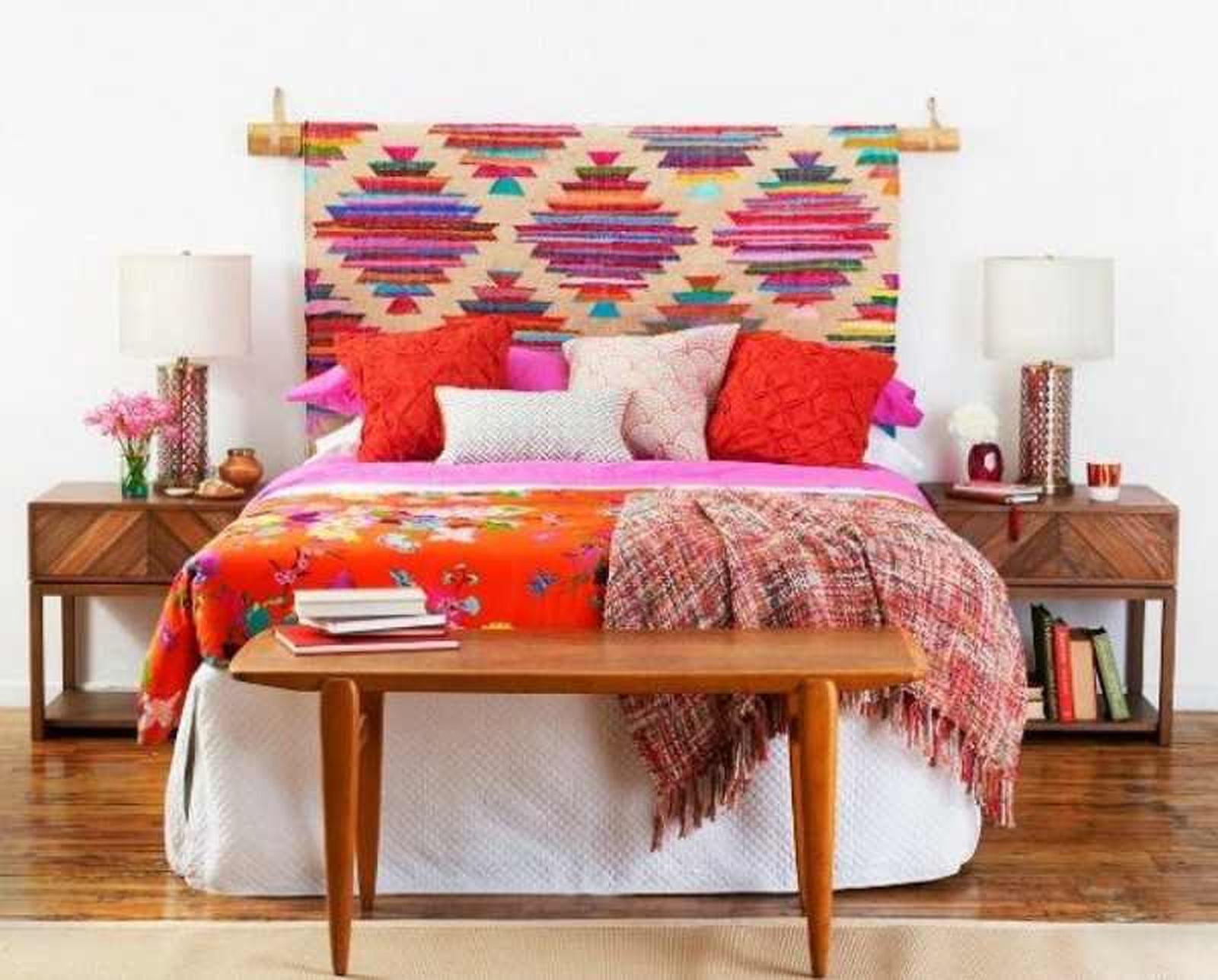 Cabecero colorido / Foto : Pinterest. Cabecero colorido / Foto : Pinterest.