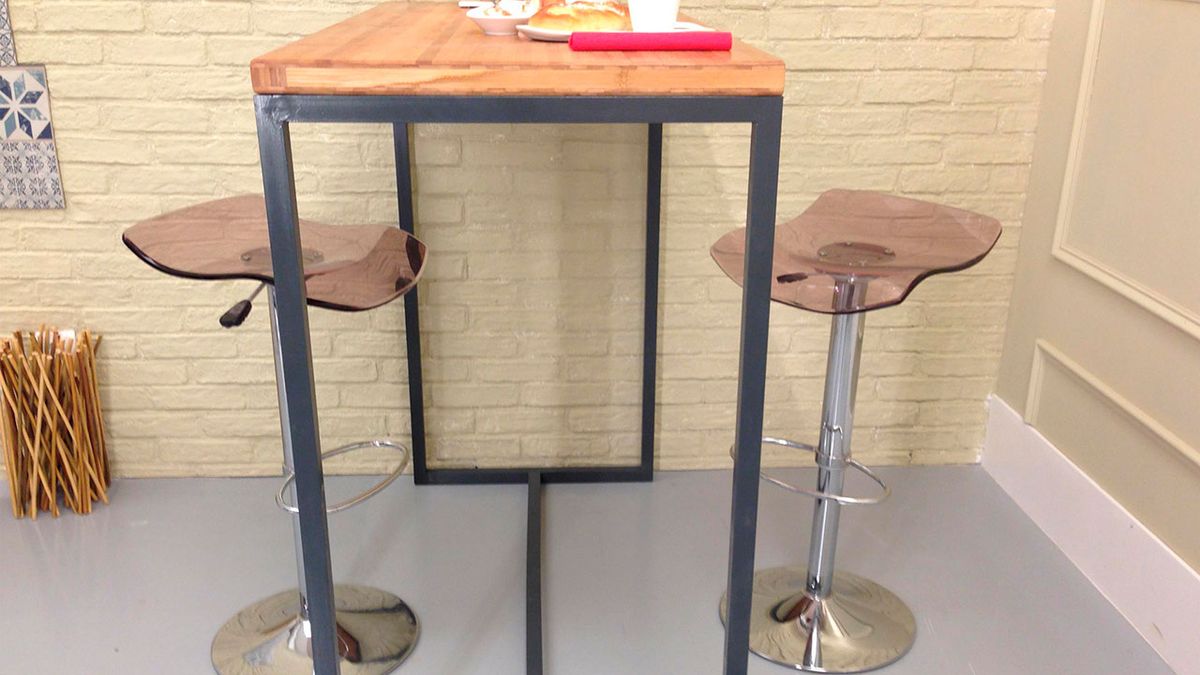 Hacer una mesa alta con estructura soldada paso 16