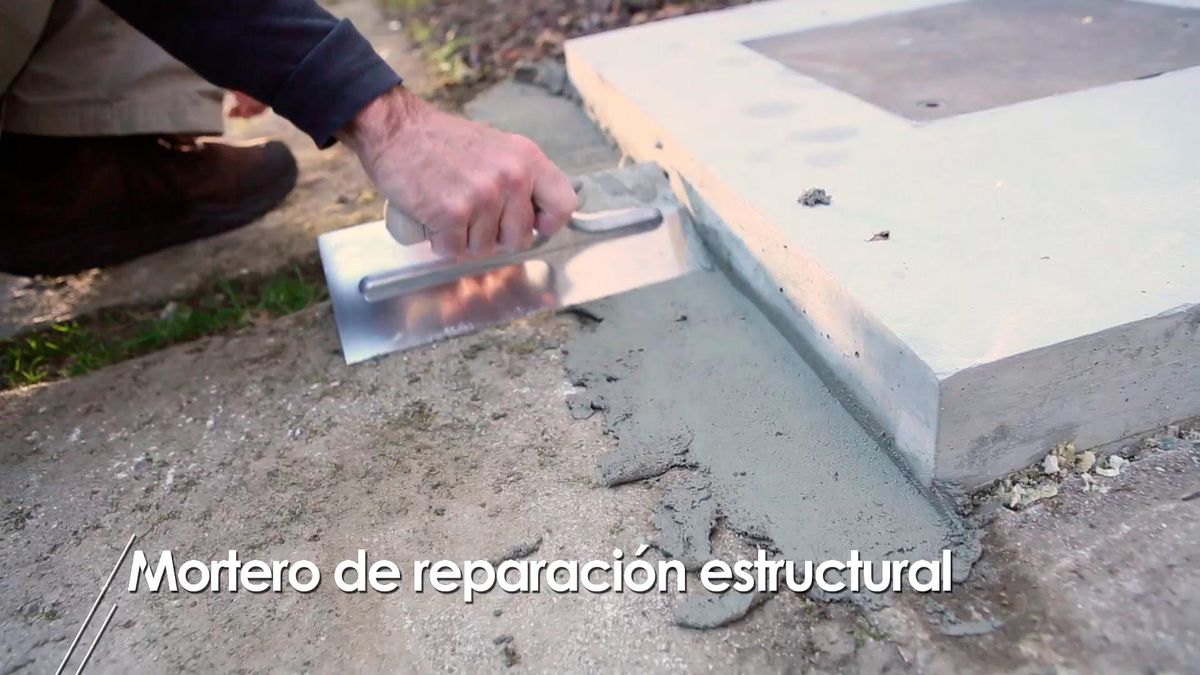 Mortero de reparación estructural paso 5