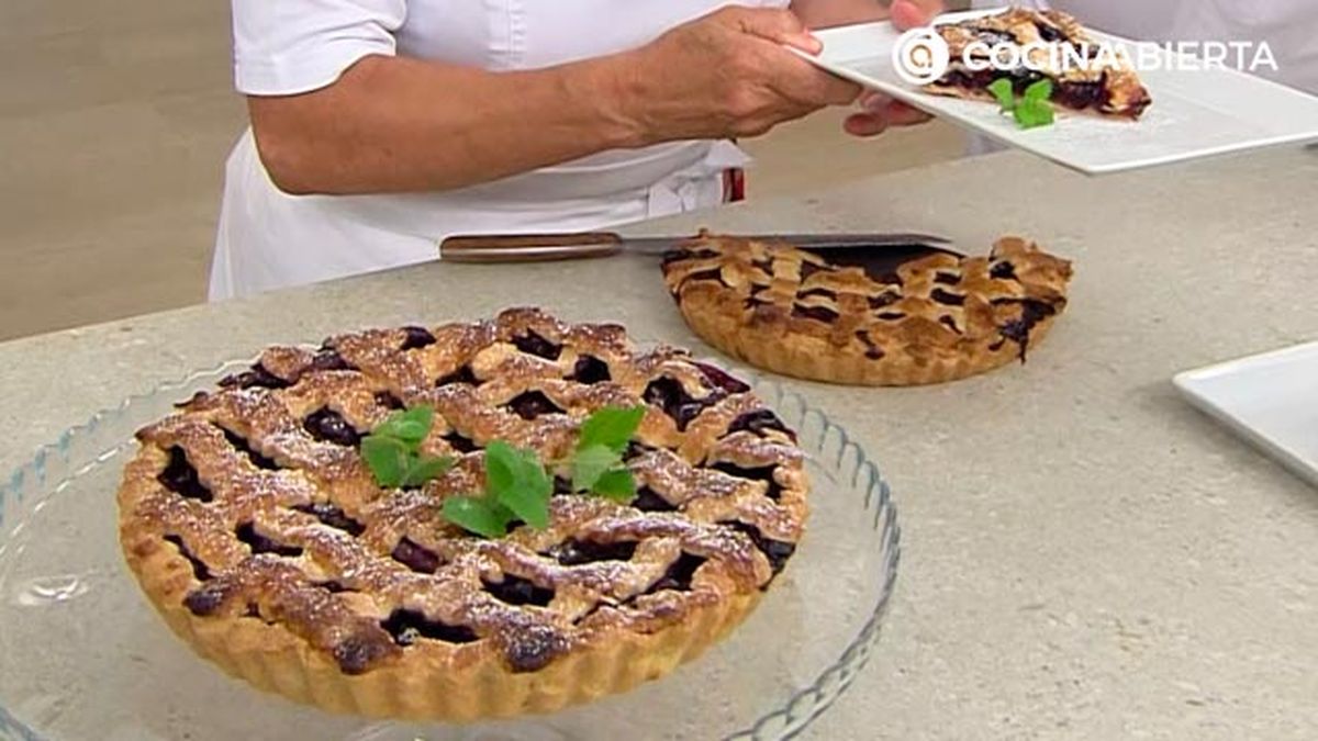 tarta de arandanos americana con masa quebrada casera receta facil eva arguinano paso6