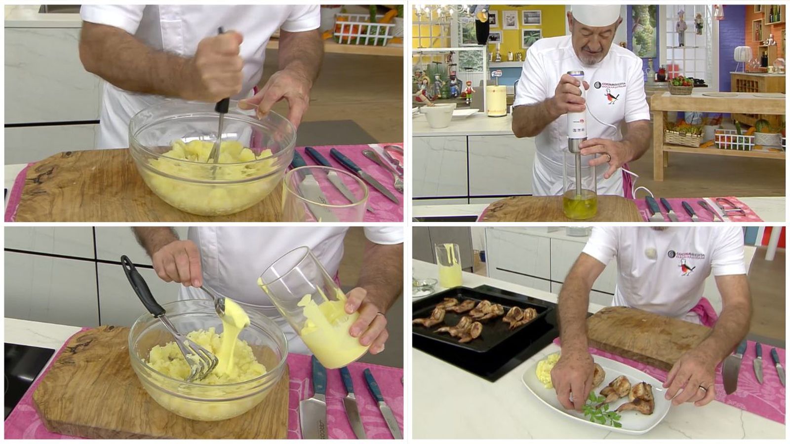 Preparamos el puré de patatas al alioli y servimos Preparamos el puré de patatas al alioli y servimos