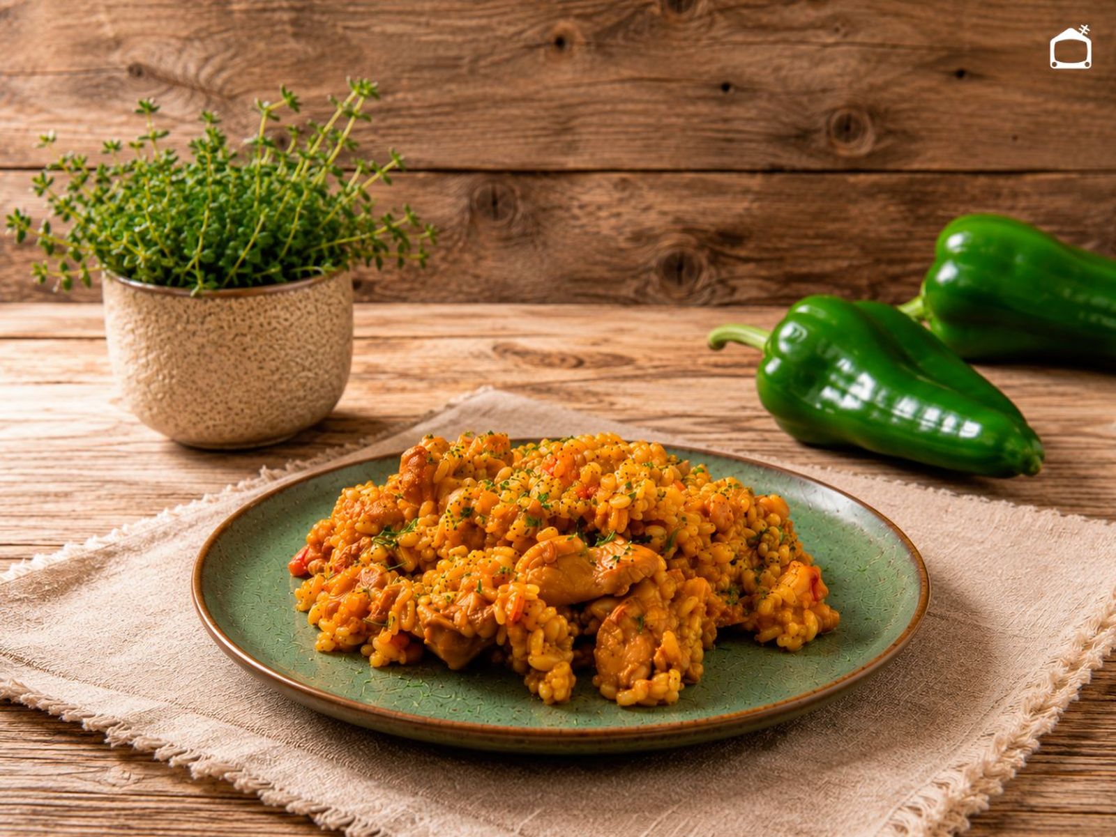Guiso de arroz con pollo