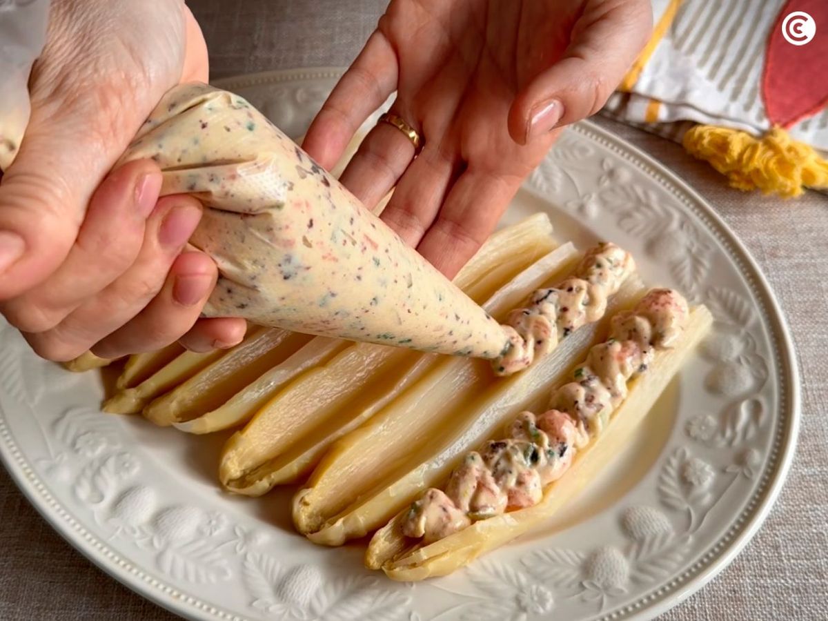 Rellenar los espárragos