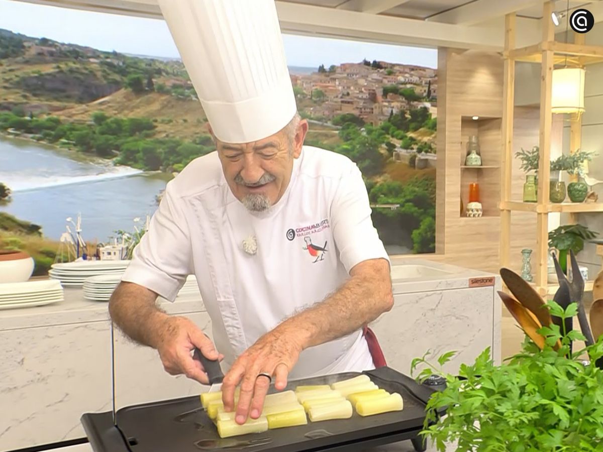 Puerros a la plancha con puré de calabaza - paso 12