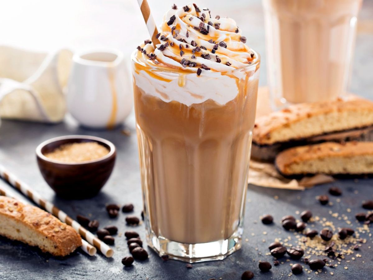 Café frappuccino caramel tibbon crunch