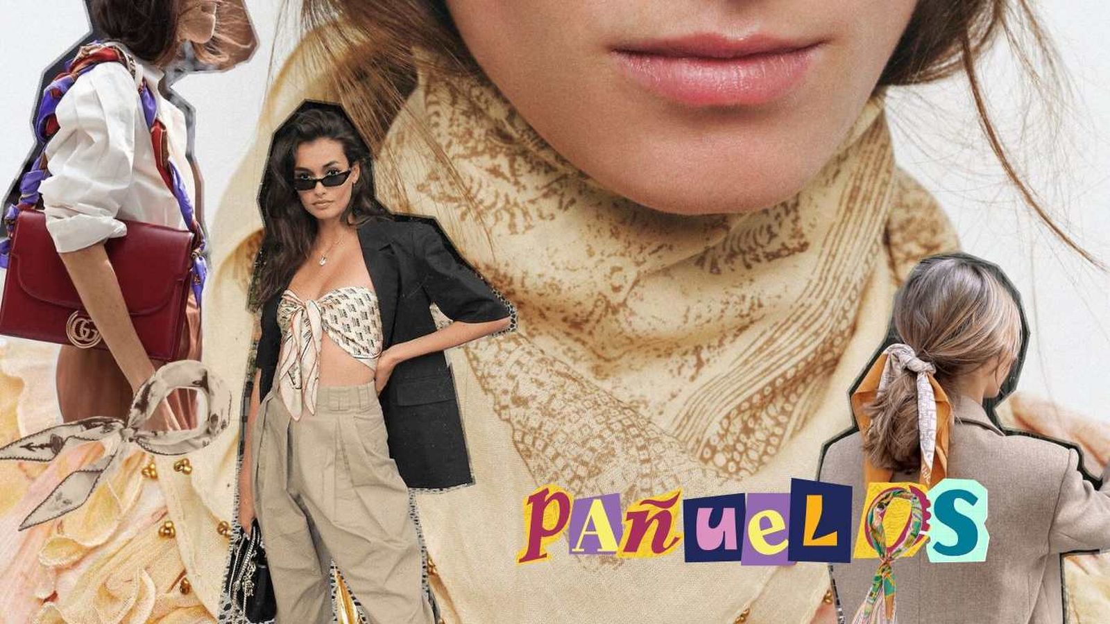 El pañuelo es una prenda muy versátil. / Fotos: Pinterest y Zara.
