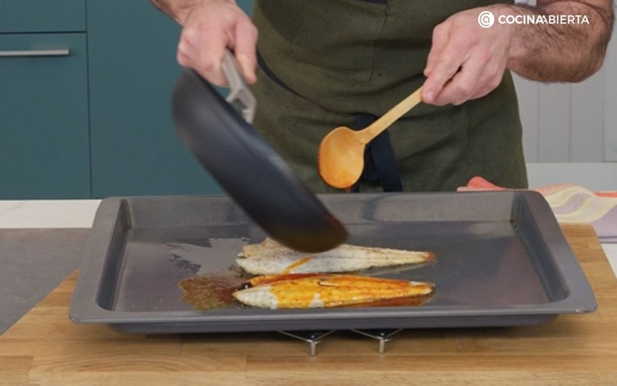 Lubina a la bilbaína - paso 3