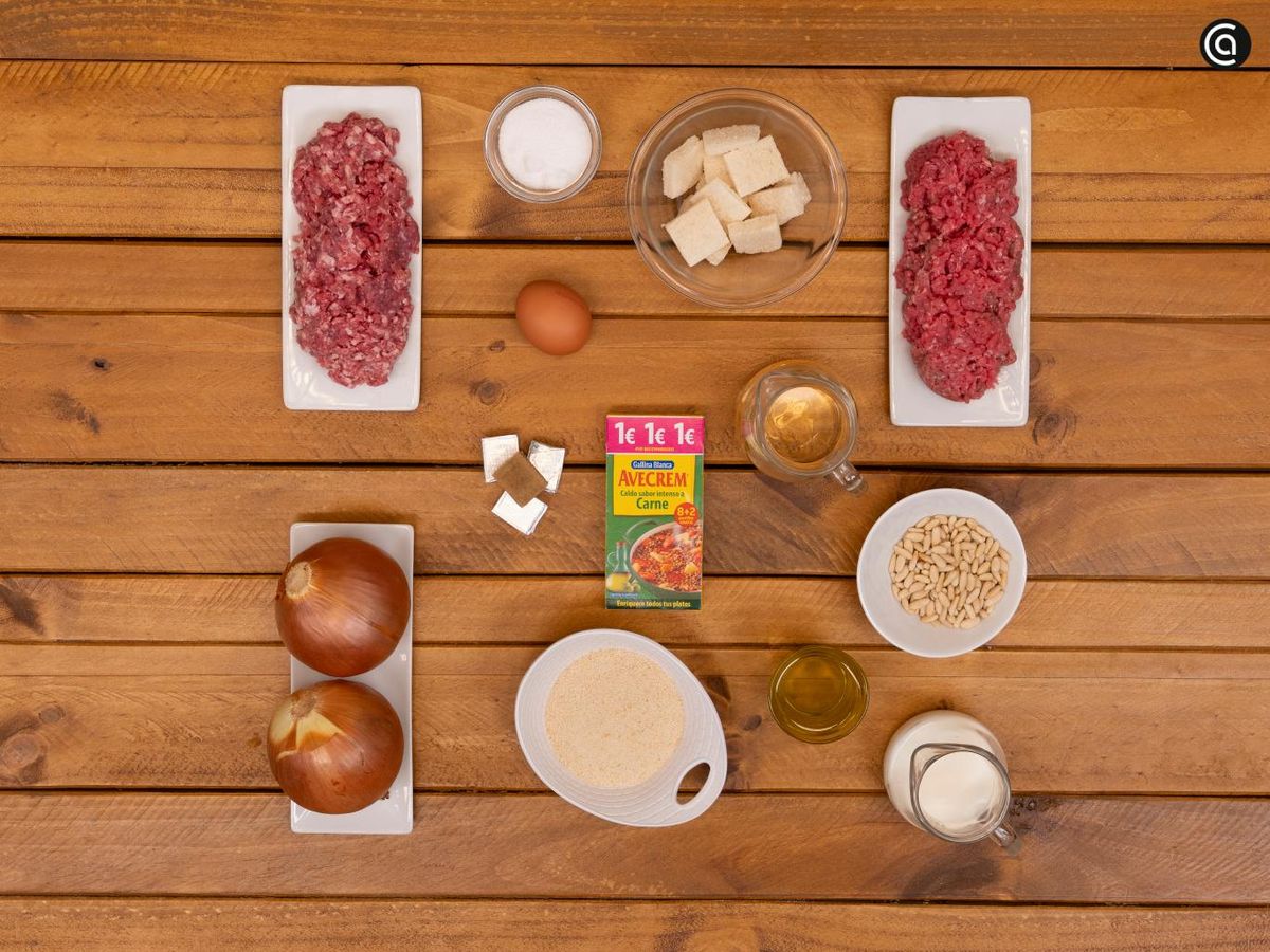 Albóndigas en salsa de cebolla - ingredientes