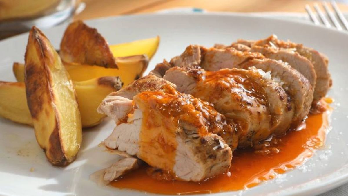 Solomillo de cerdo al horno con mojo rojo   Paso 5