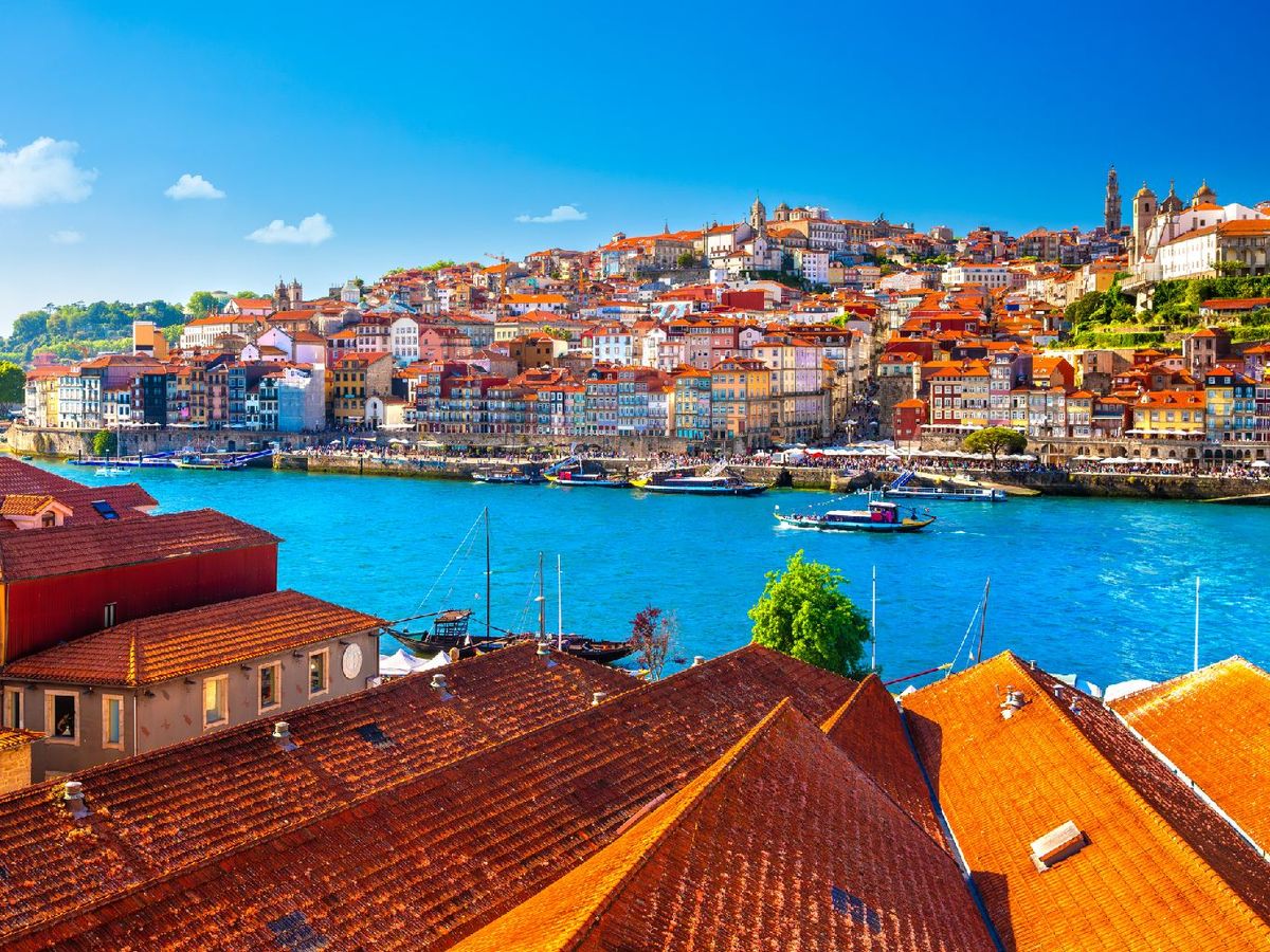 Vista panorámica de Oporto, Portugal