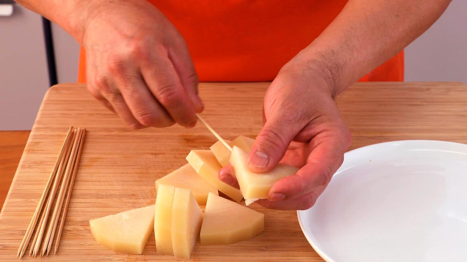 Recetas de piruletas de queso paso 1 Recetas de piruletas de queso paso 1