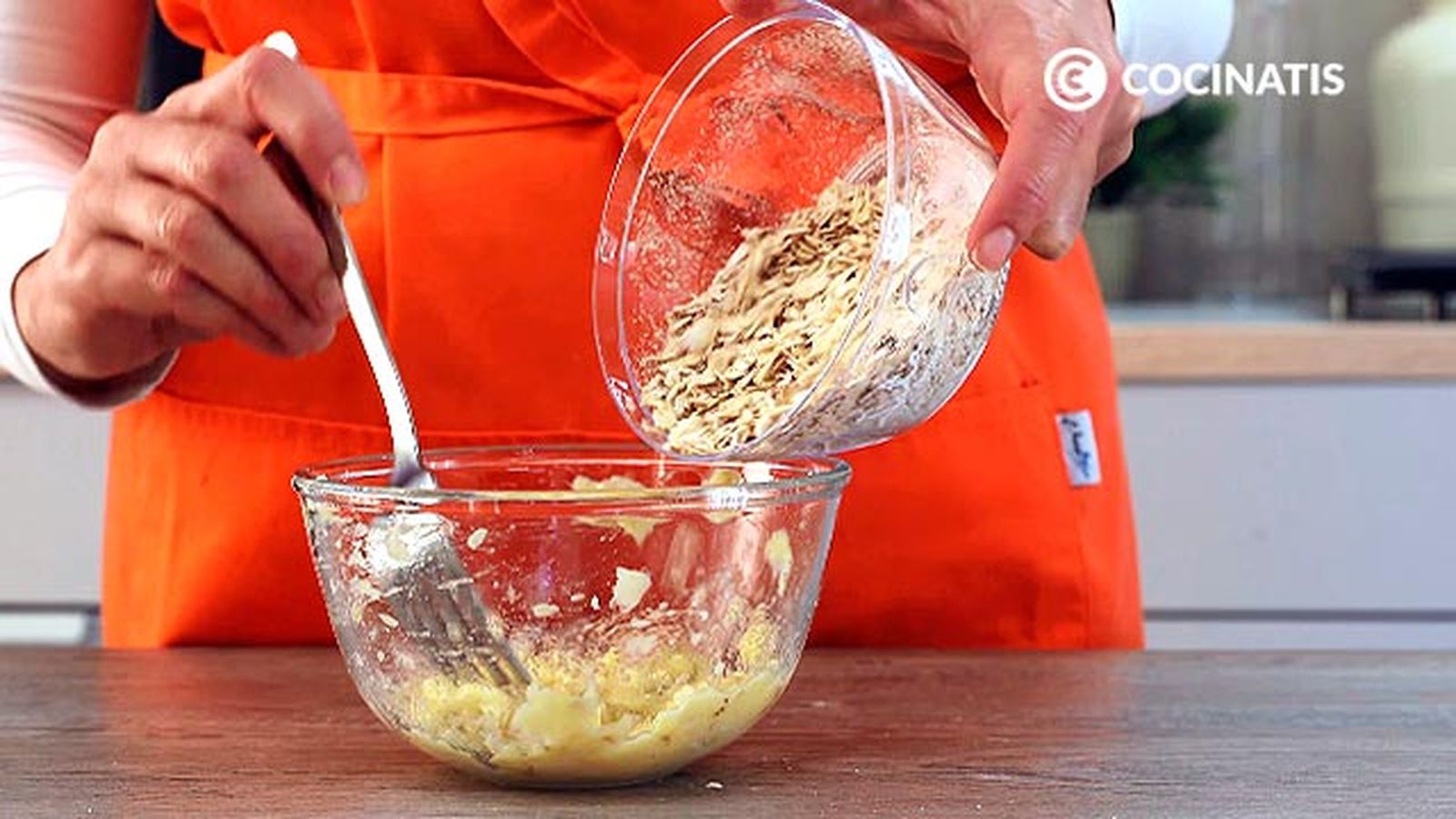Receta de galletas de avena y plátano paso 3 Receta de galletas de avena y plátano paso 3