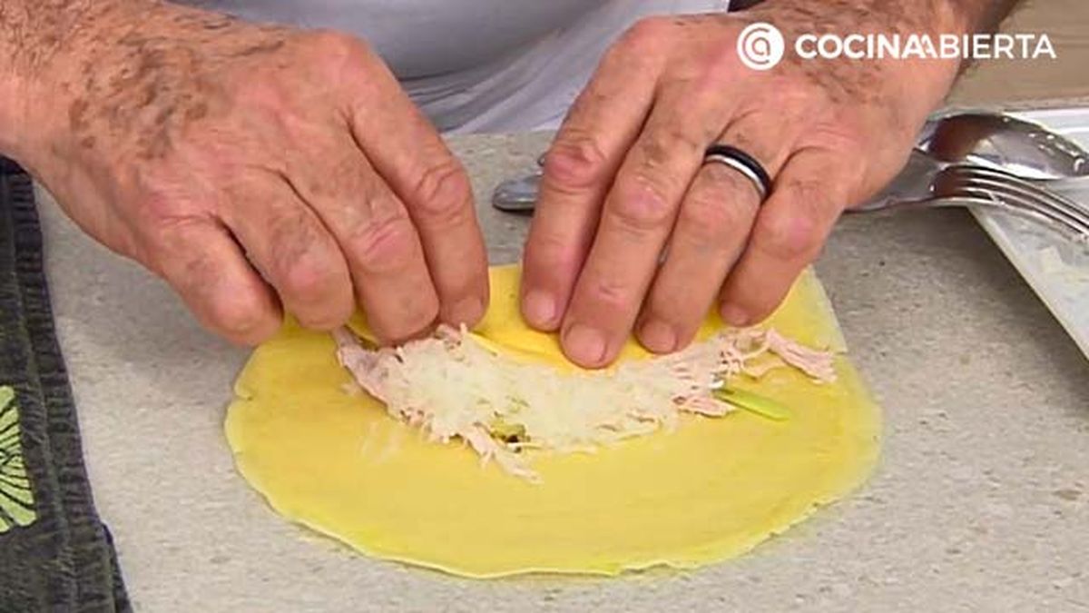 receta crepes pavo puerro queso karlos arguinano paso 5