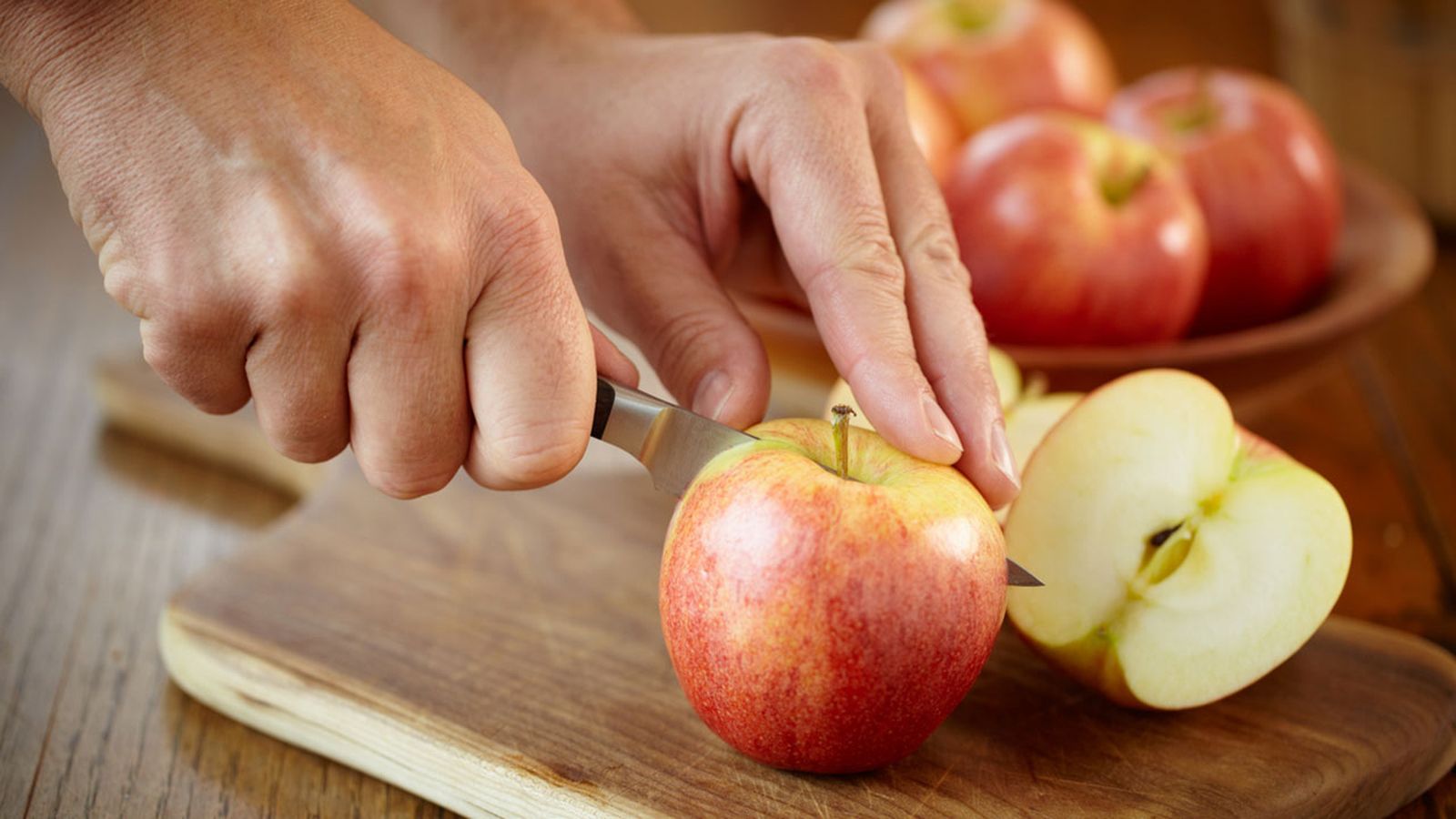 cortar manzana cortar manzana