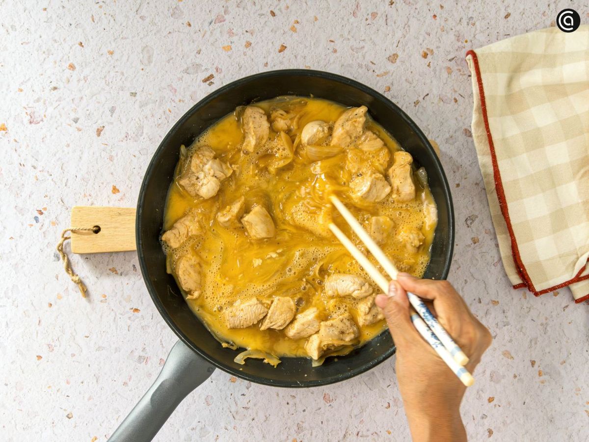 oyakodon receta paso3