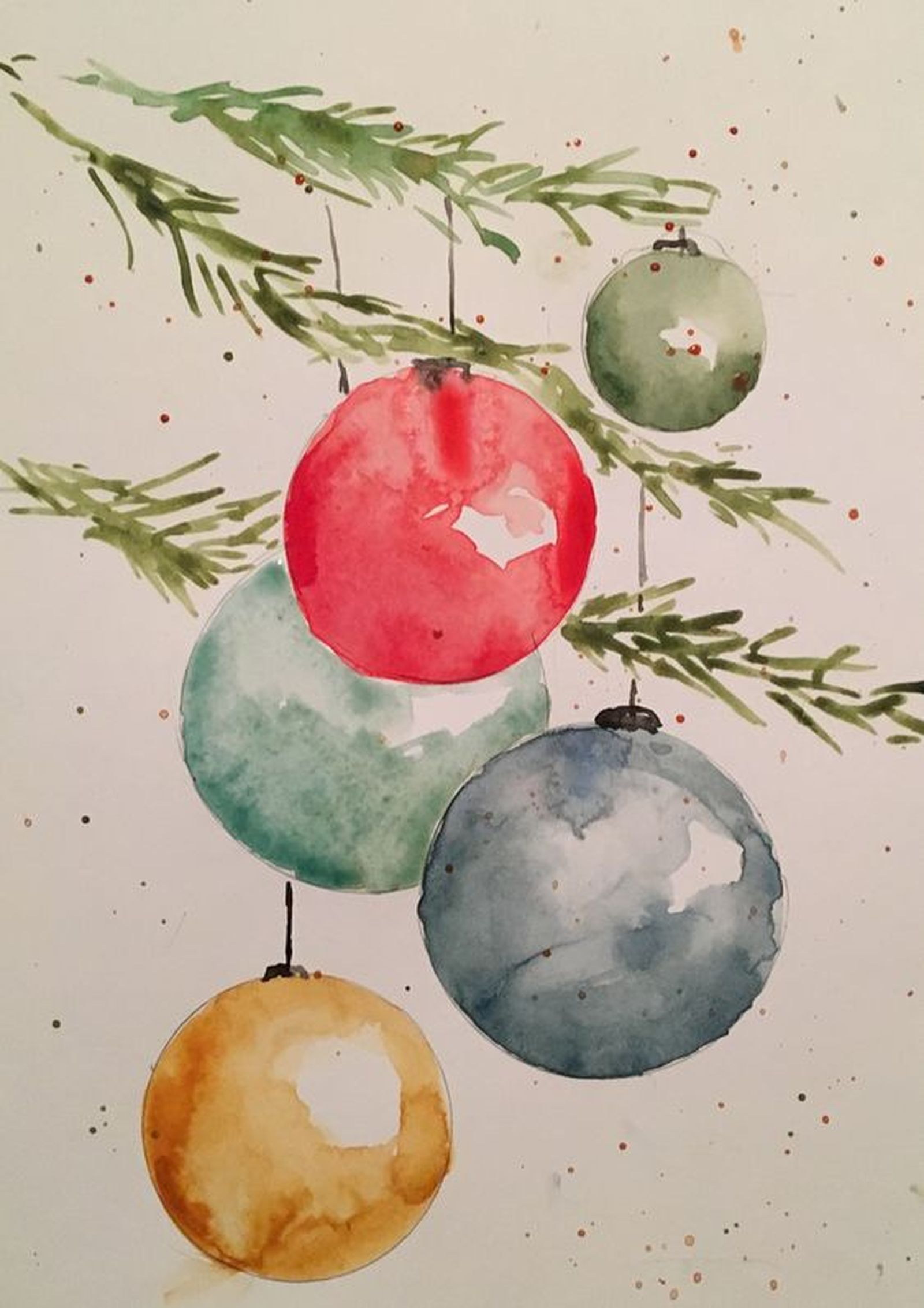 dibujo navidad acuarela 4 dibujo navidad acuarela 4