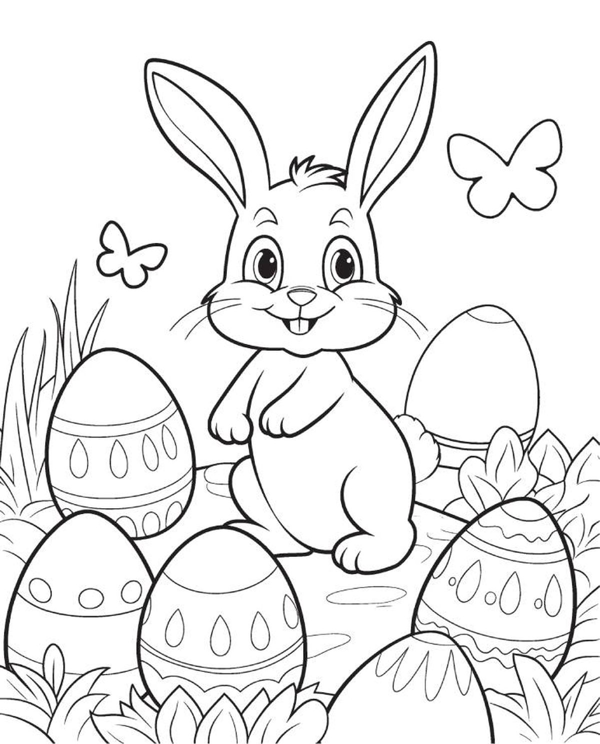 dibujo conejo pascua 10