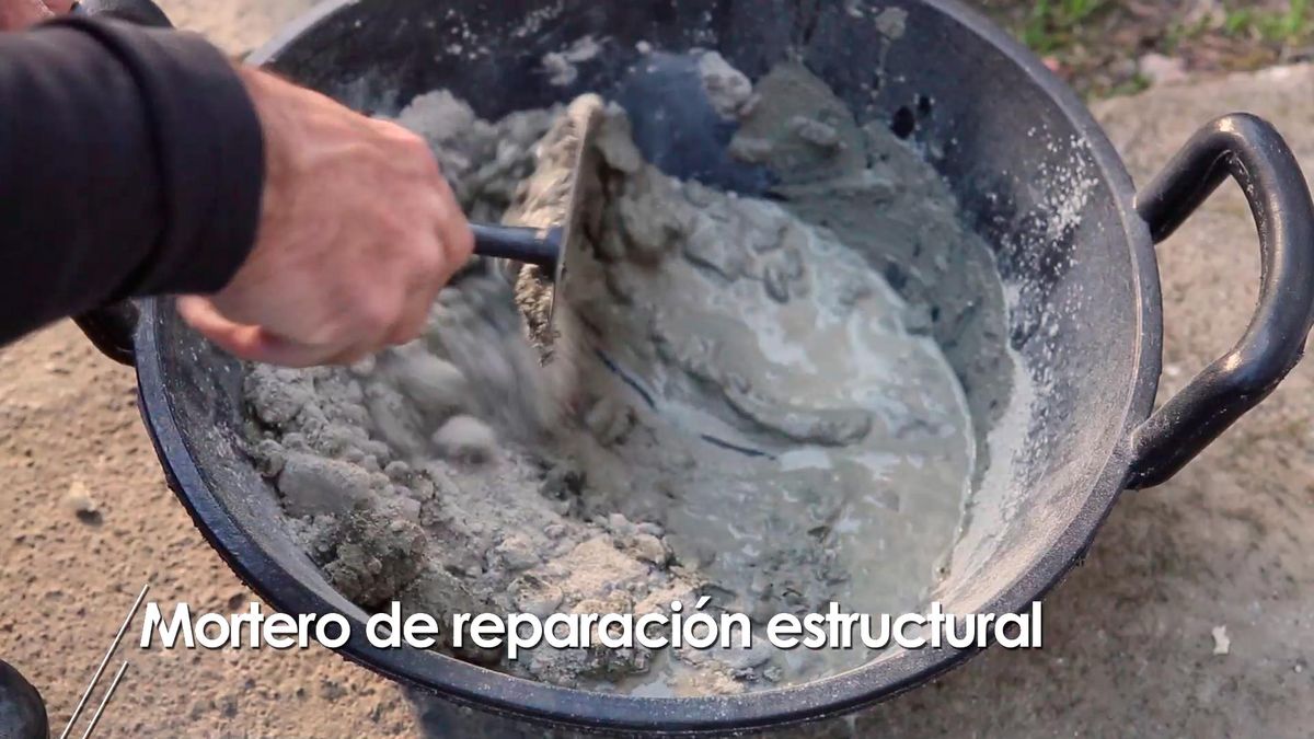 Mortero de reparación estructural paso 2