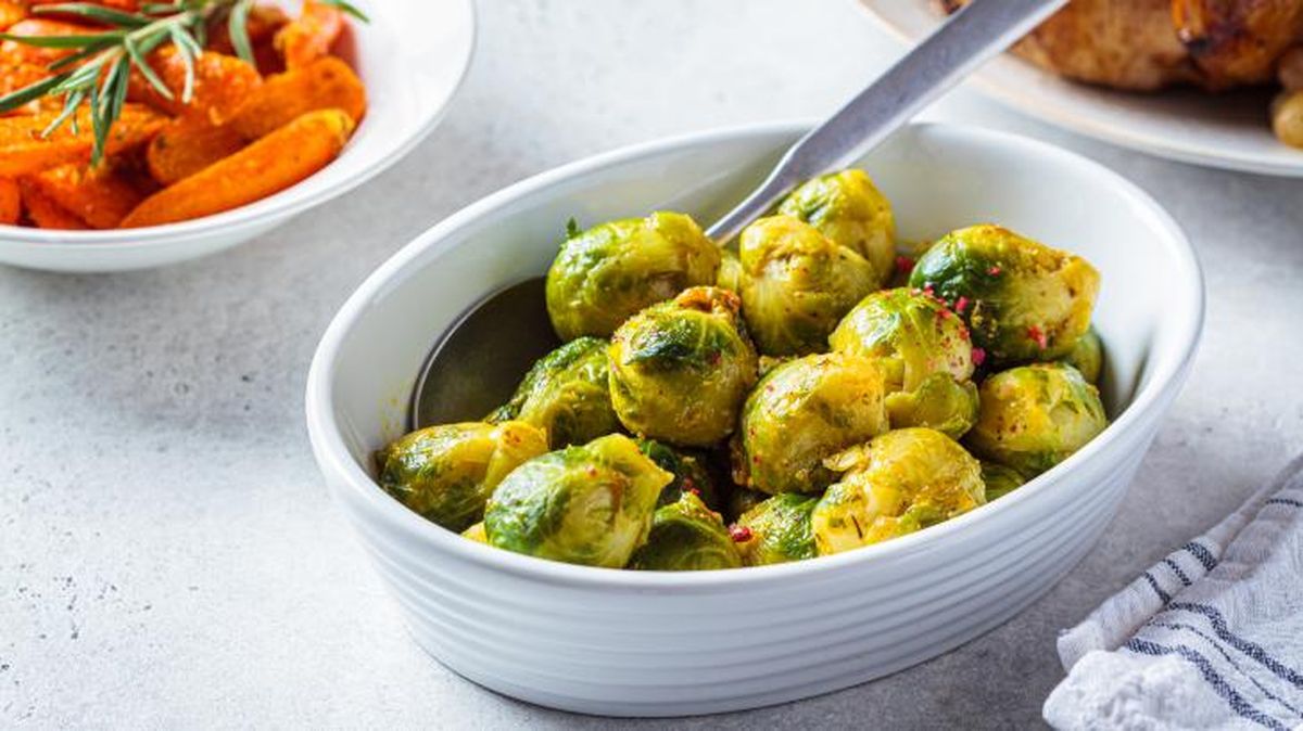 coles de bruselas cena tradicional accion de gracias