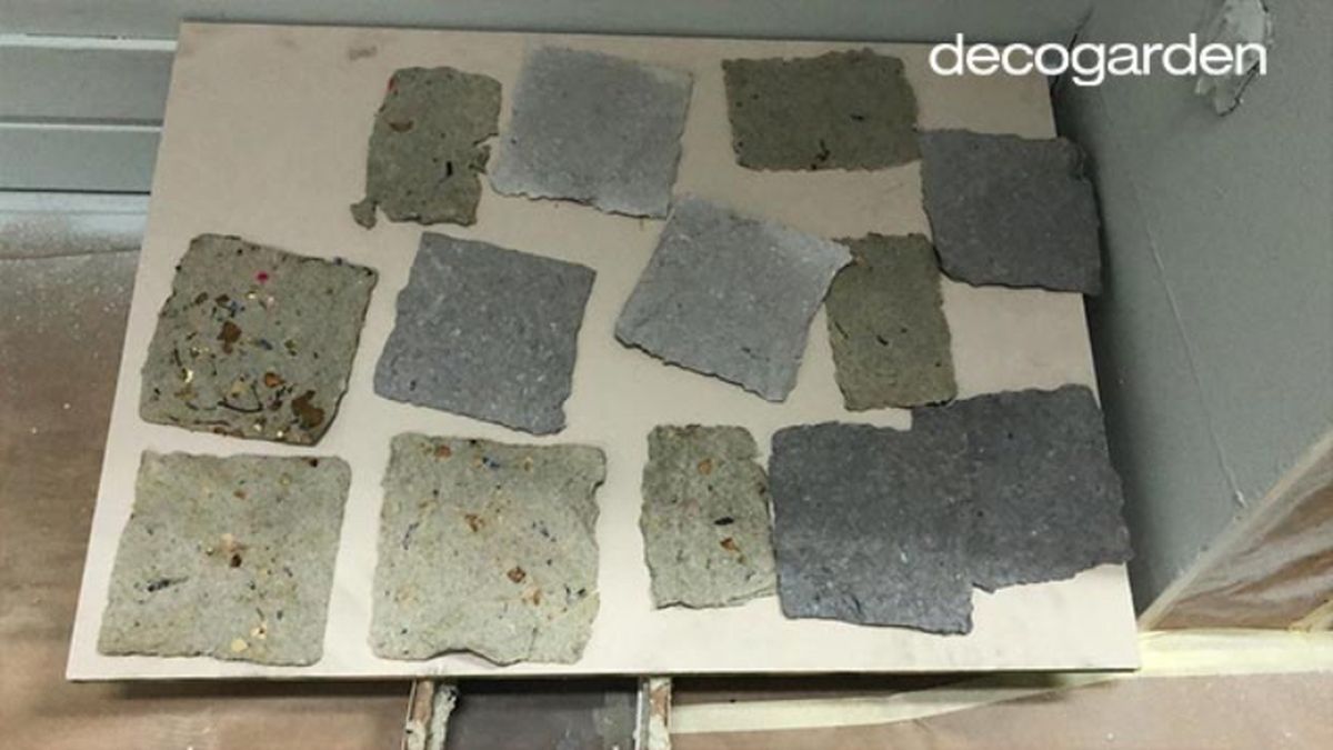 Dejar secar el papel reciclado.