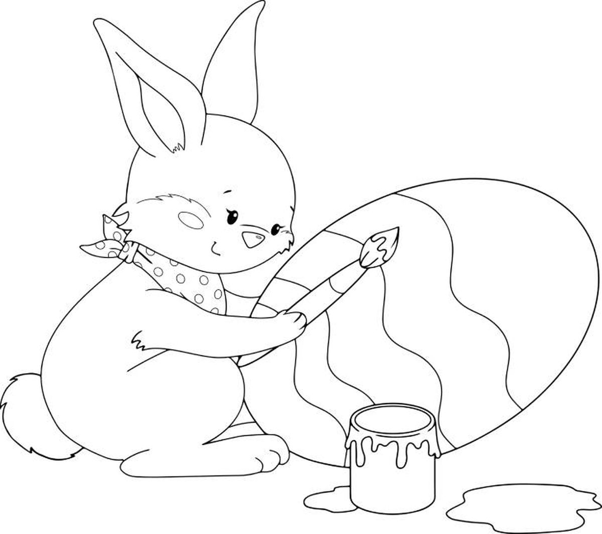 dibujo conejo pascua 4