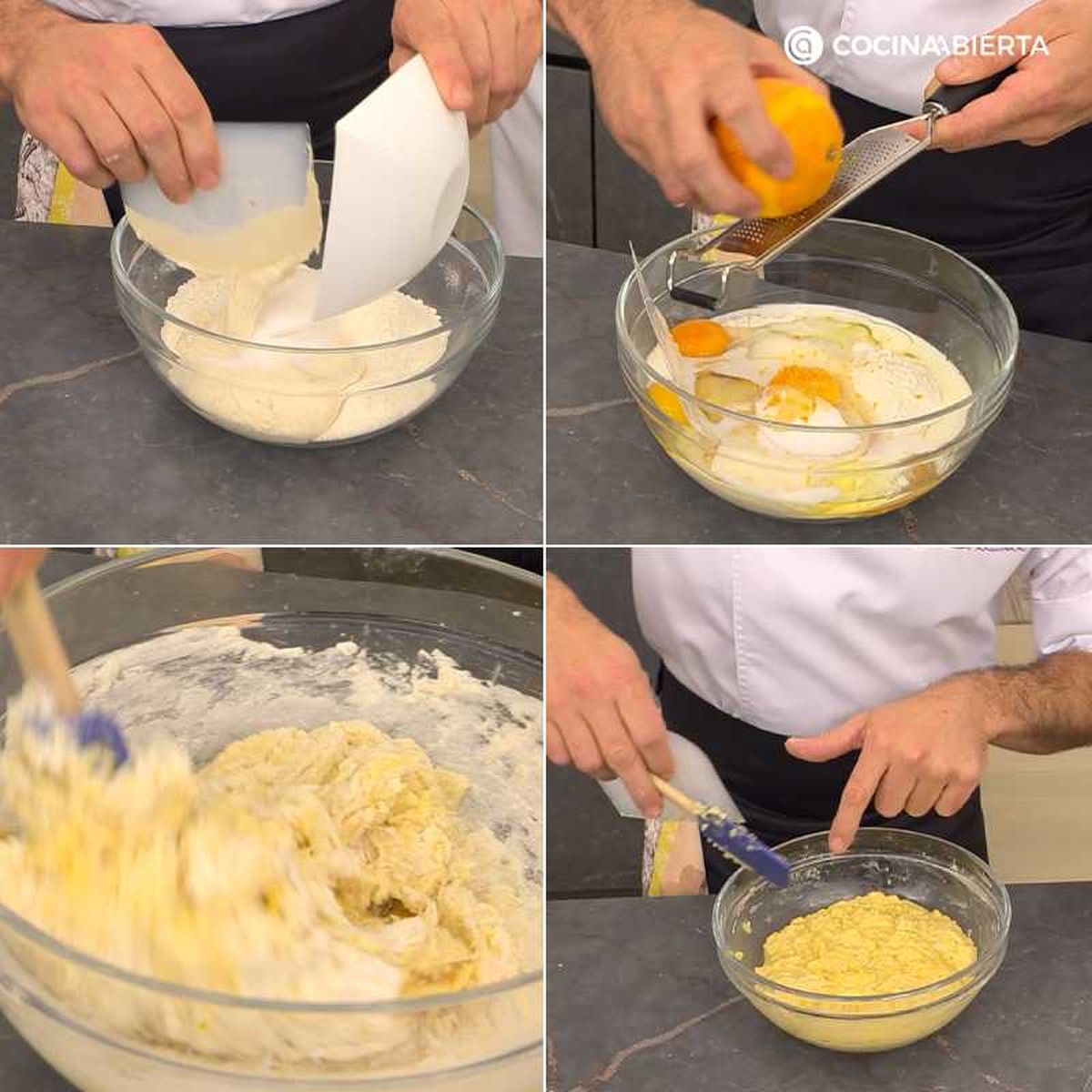 Pasos para hacer la masa de la Coca de San Juan