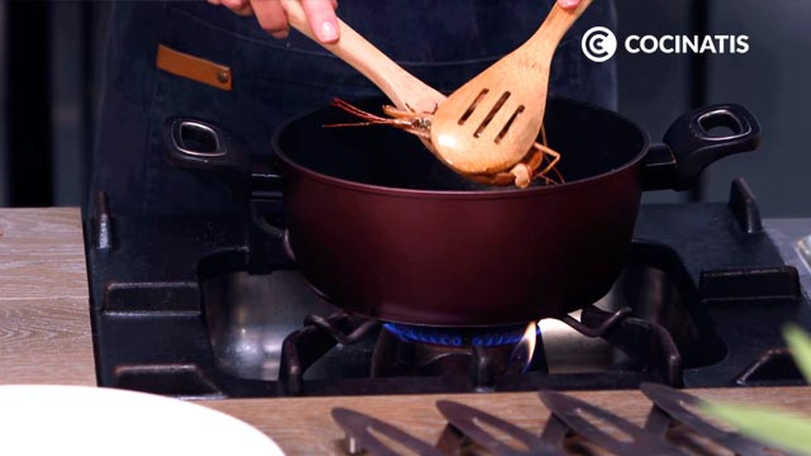 Receta de arroz meloso con gambones paso 1 Receta de arroz meloso con gambones paso 1
