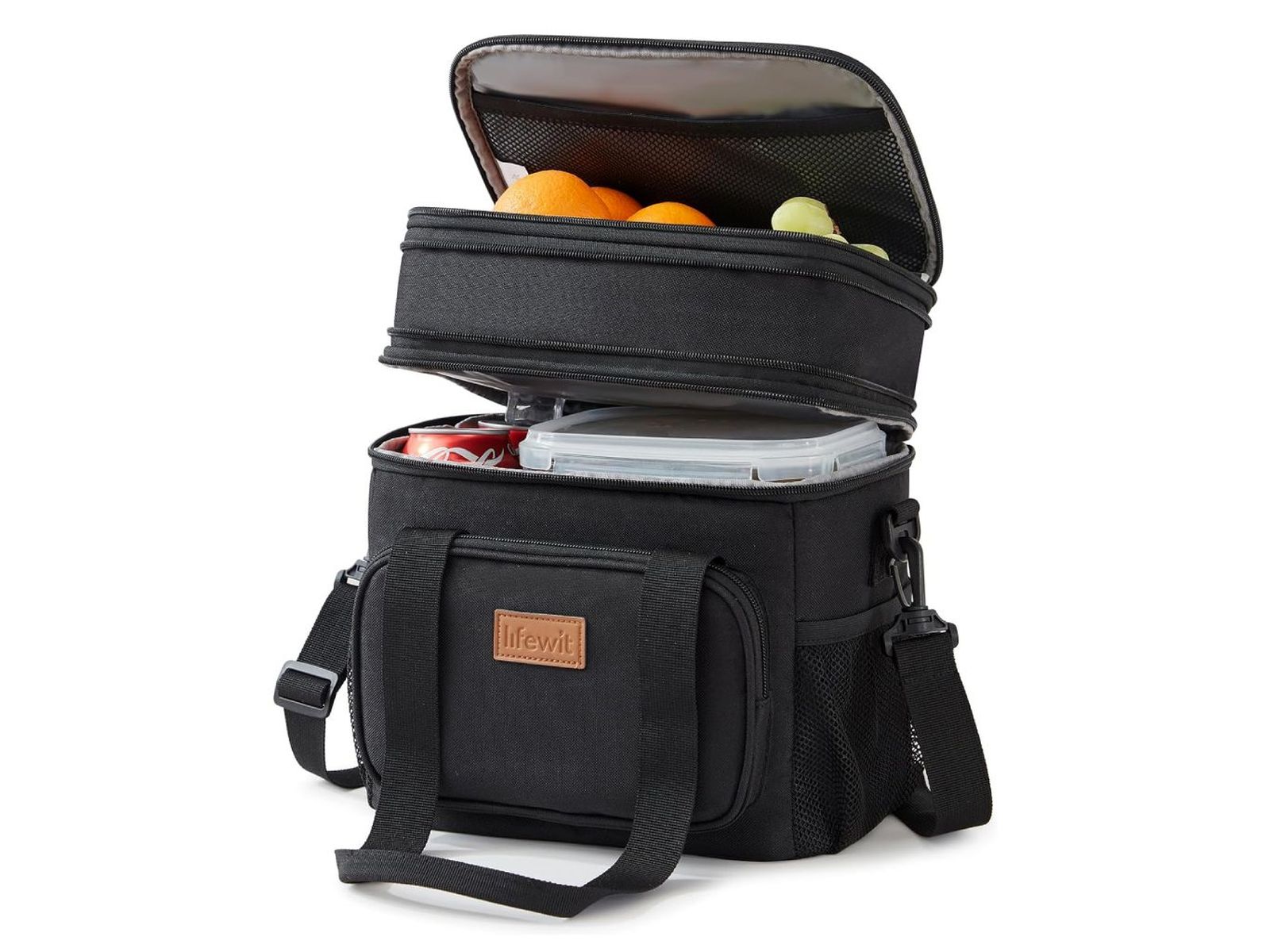 Bolsa para llevar comida al trabajo de doble compartimento Bolsa para llevar comida al trabajo de doble compartimento