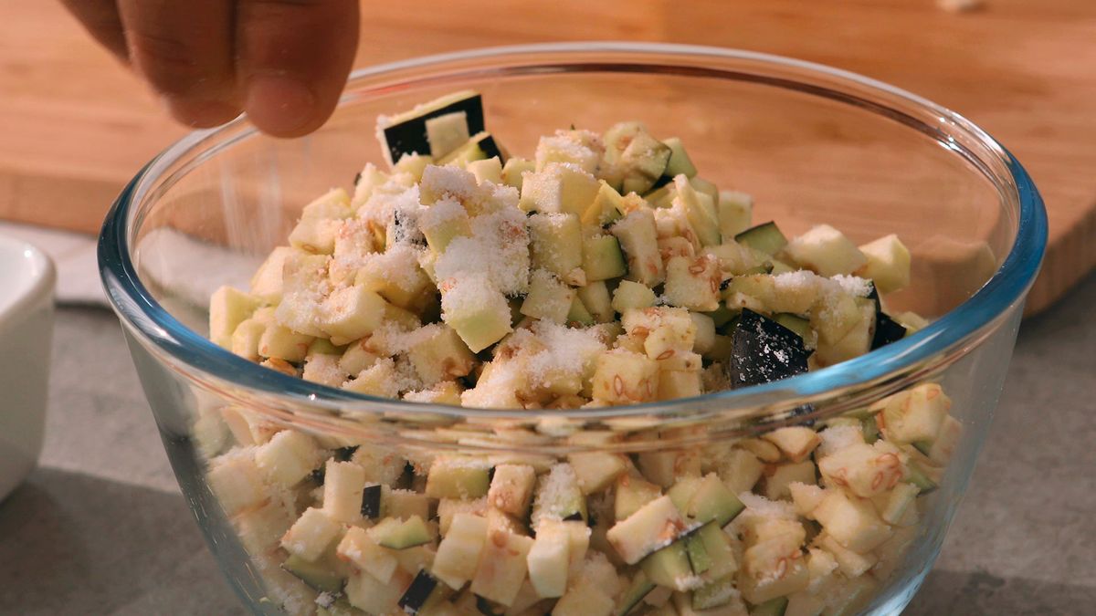 Mojete de berenjena   Paso 1