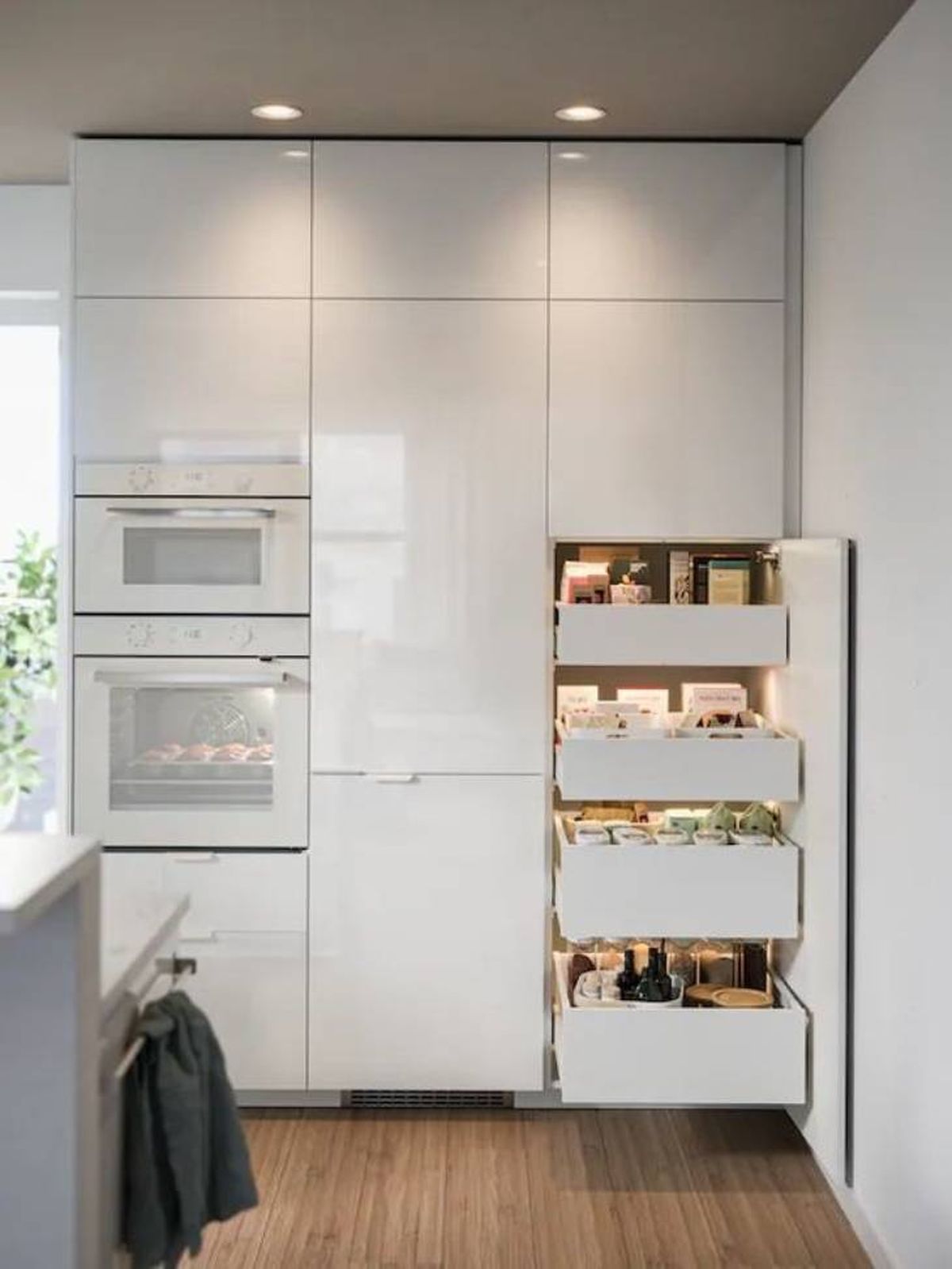 cocina americana con almacenamiento practico