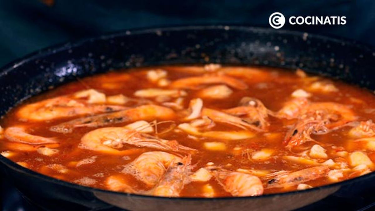 Receta de arroz con sepia o jibia y gambas  paso 6
