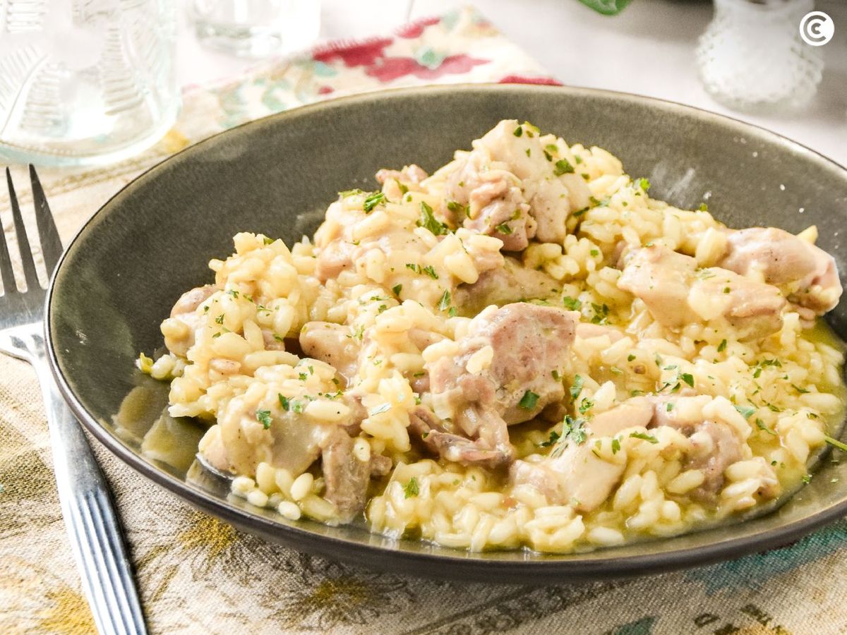 Risotto de pollo