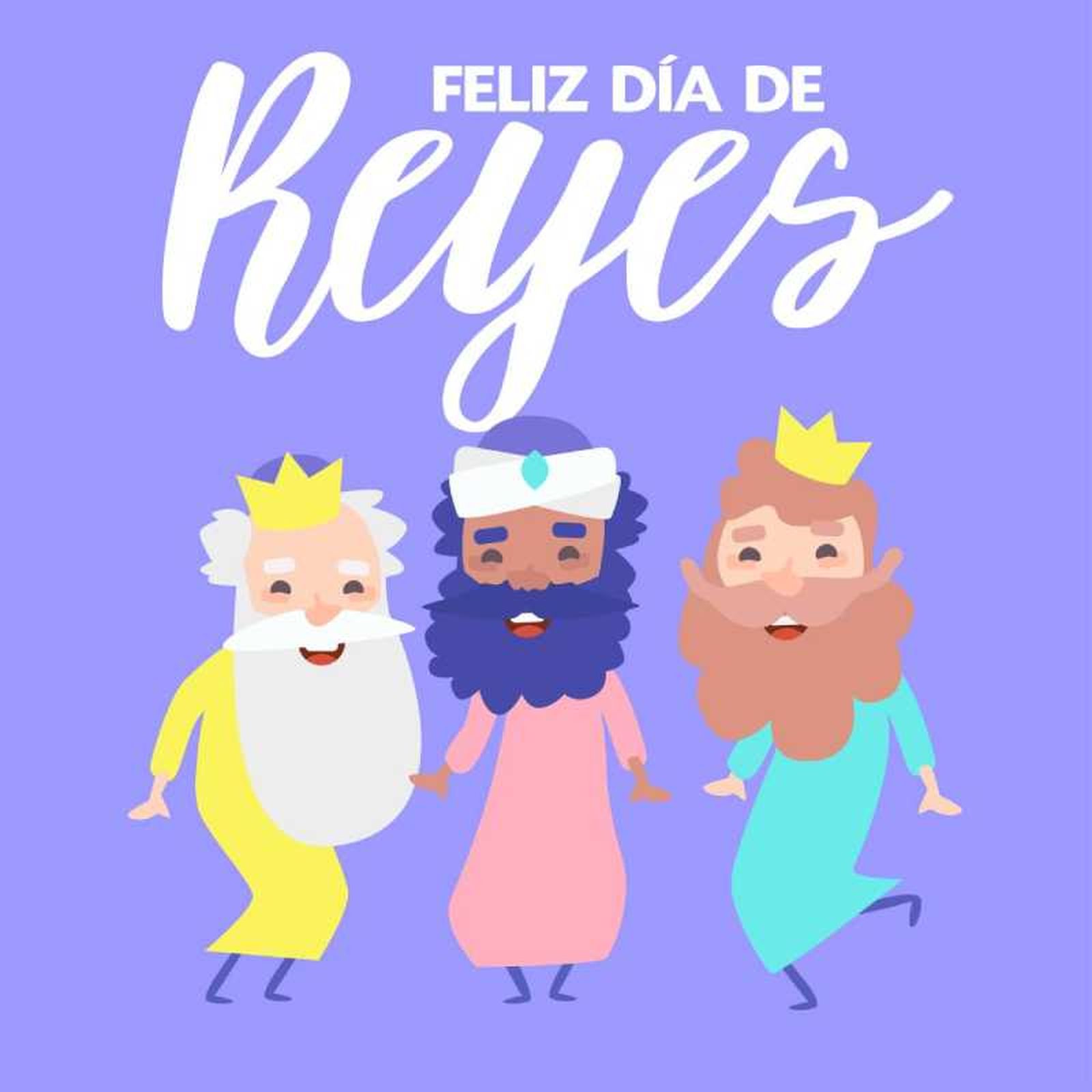 Felicitación de Navidad de los Reyes Magos de estilo infantil. Felicitación de Navidad de los Reyes Magos de estilo infantil.