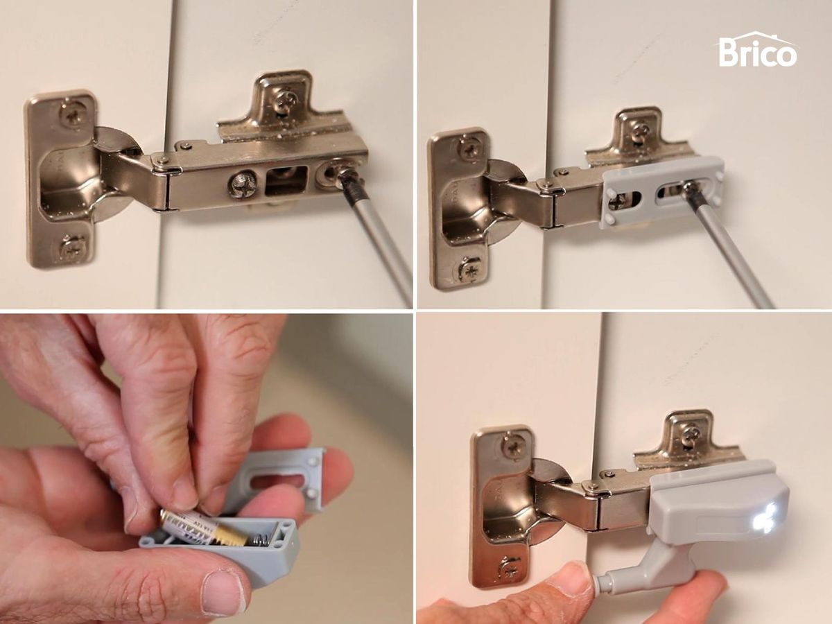 Pasos para instalar una bisagra con luz