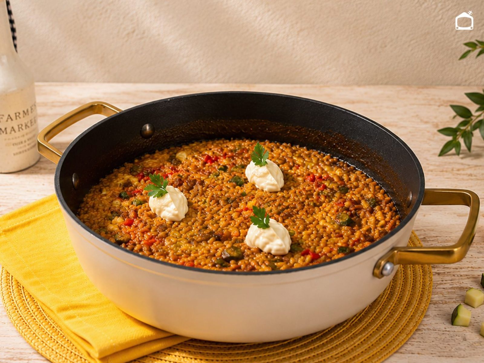 Arroz al horno con verduras