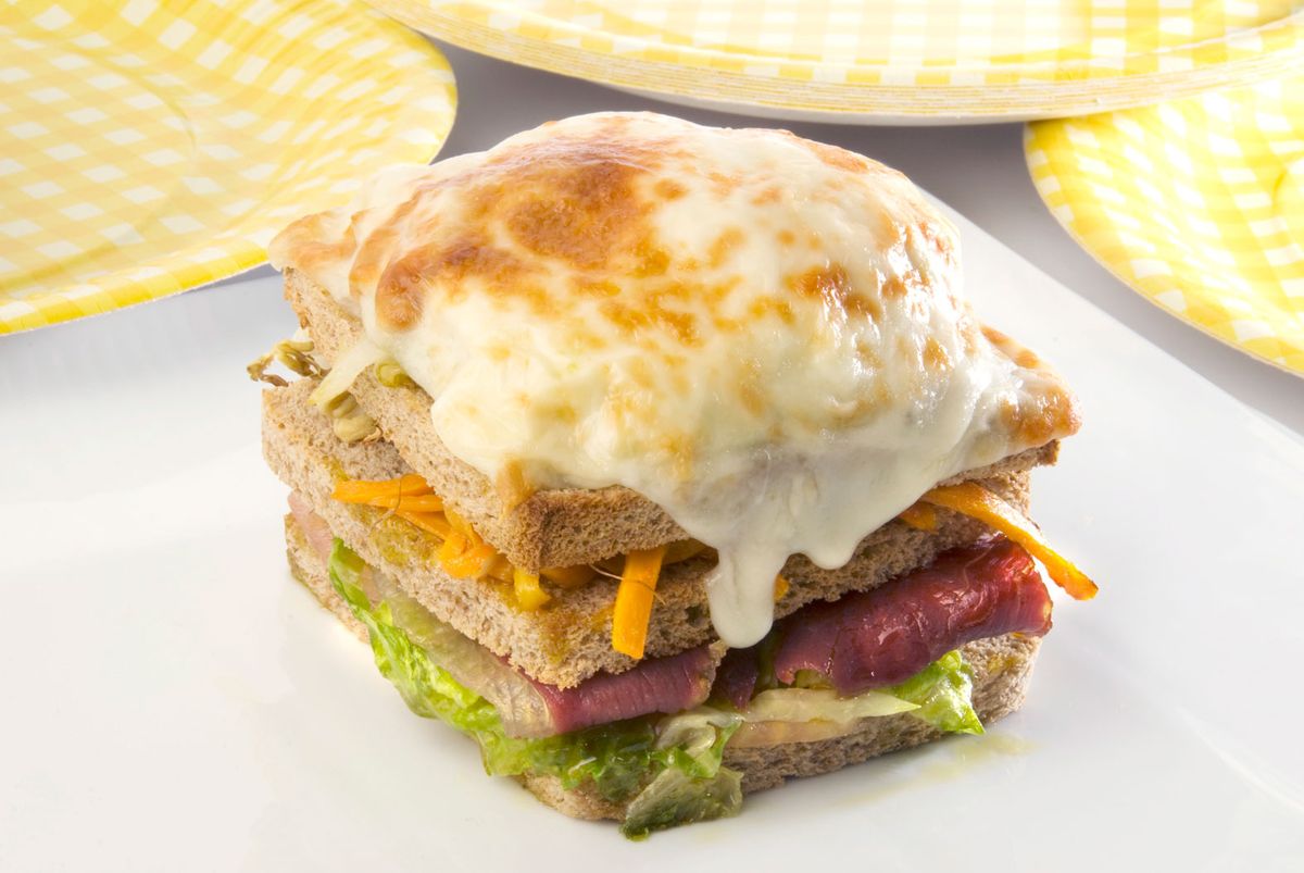 Sandwich vegetal con huevo