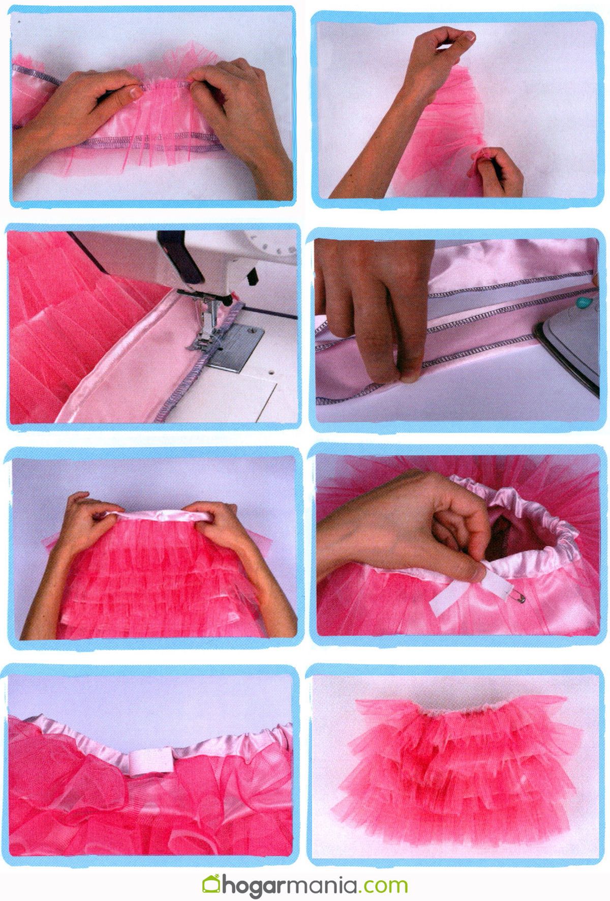 Hacer falda tul final paso a paso