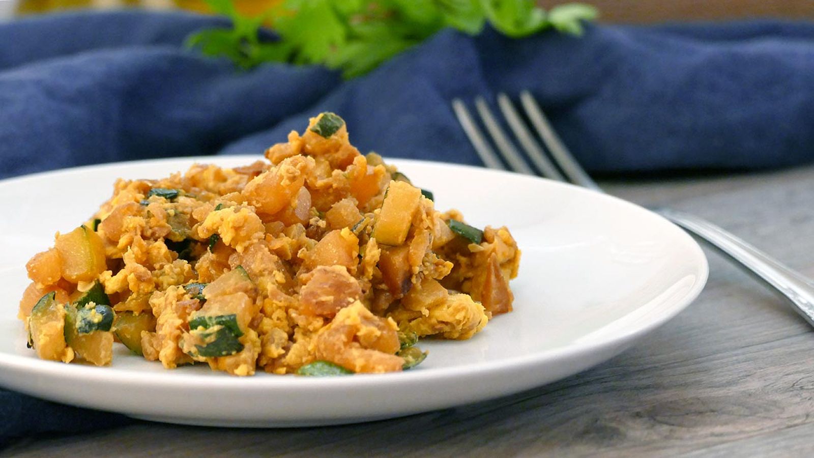 Receta de zarangollo murciano, revuelto de calabacín, cebolla y patata paso 4 Receta de zarangollo murciano, revuelto de calabacín, cebolla y patata paso 4