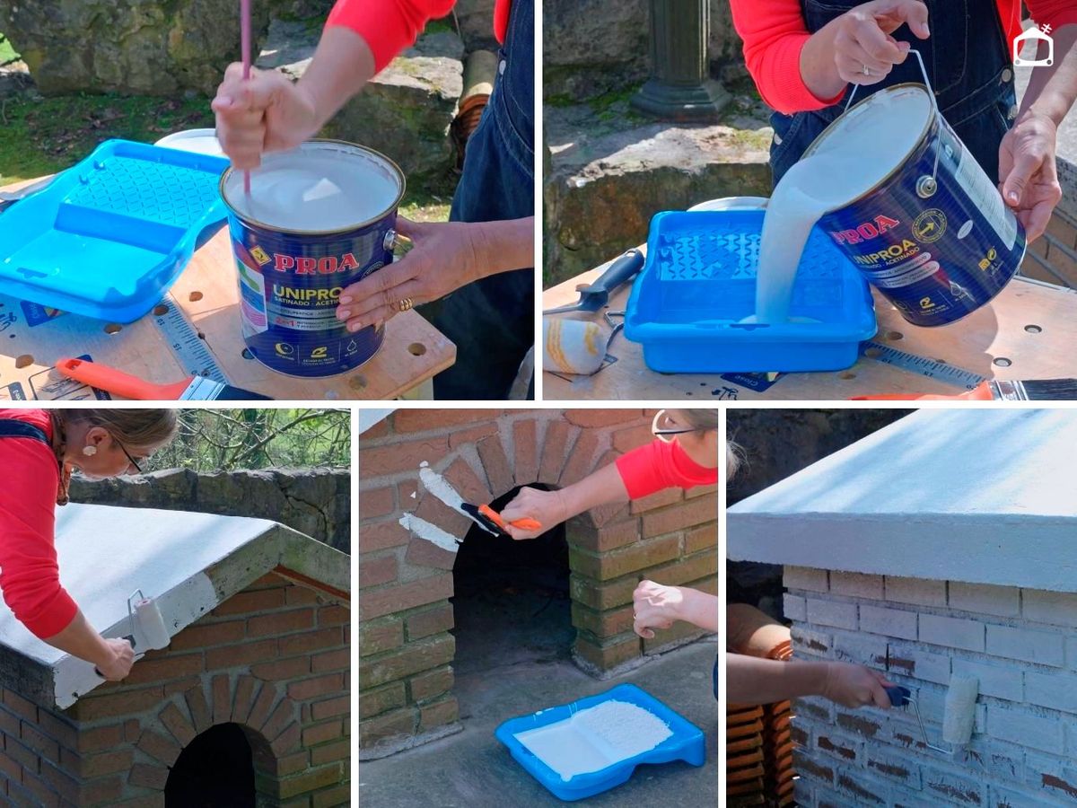 Aplica la imprimación antes de pintar la caseta de perro