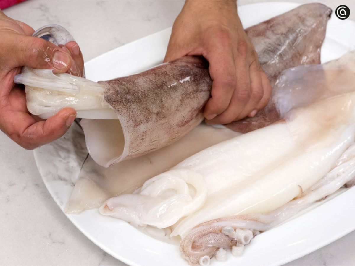 Limpia los calamares