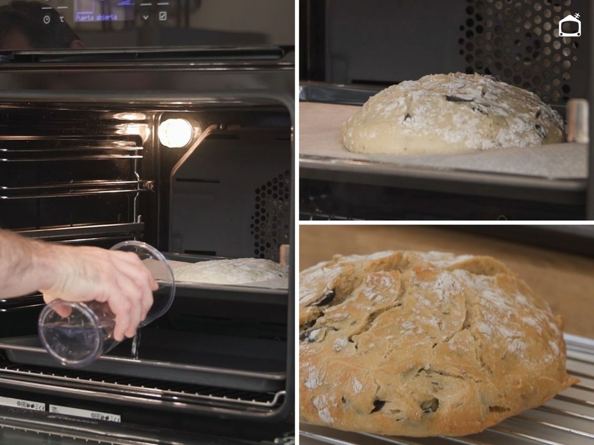 Cocina el pan en el horno y deja que se enfríe antes de cortarlo