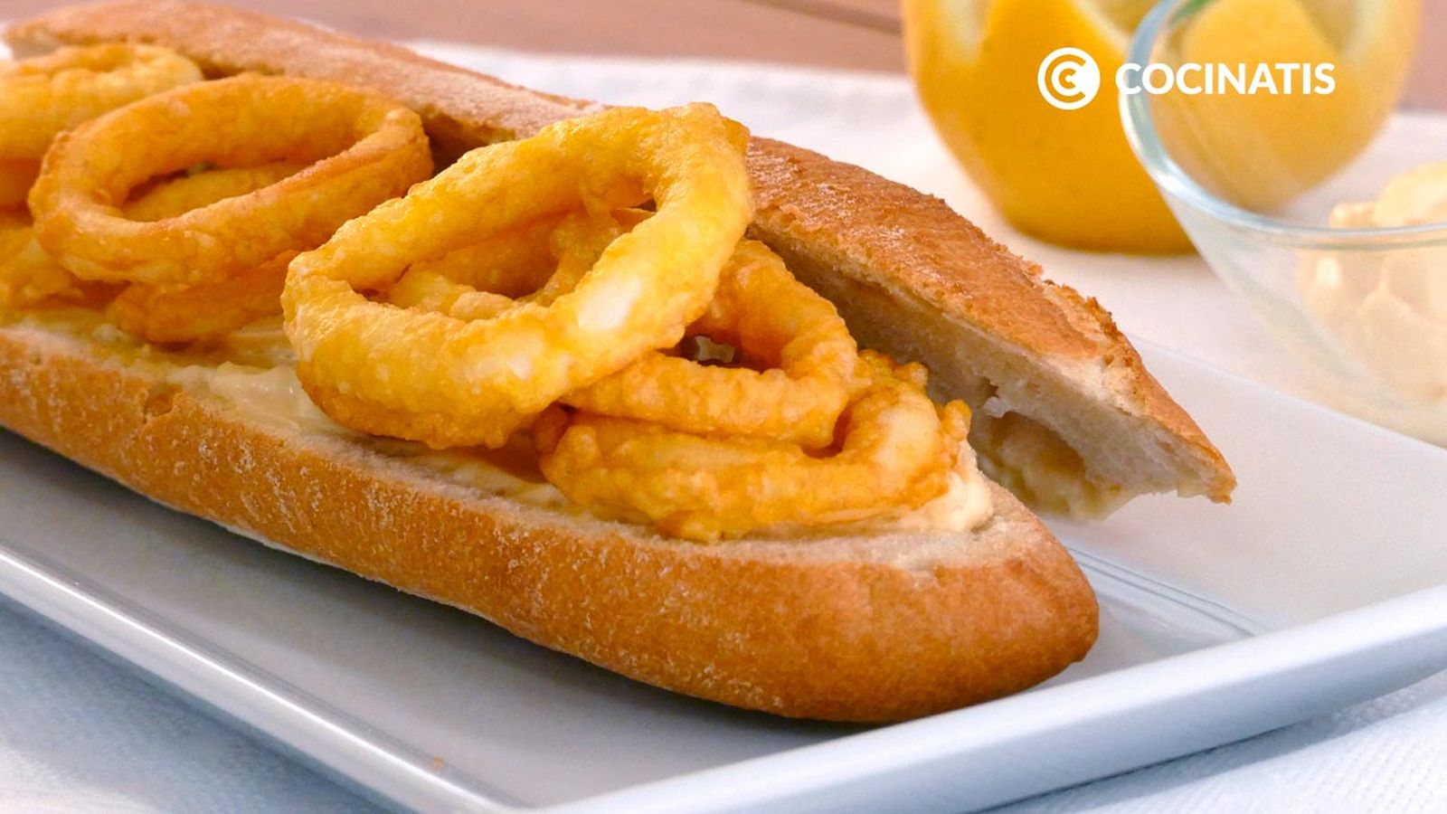 Receta de bocadillo de calamares con mayonesa  paso 6