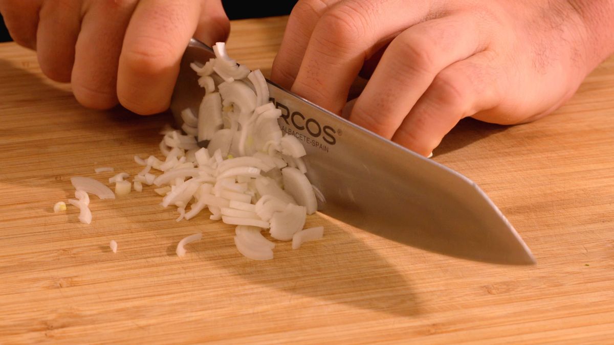 Revuelto de bacalao  paso 1