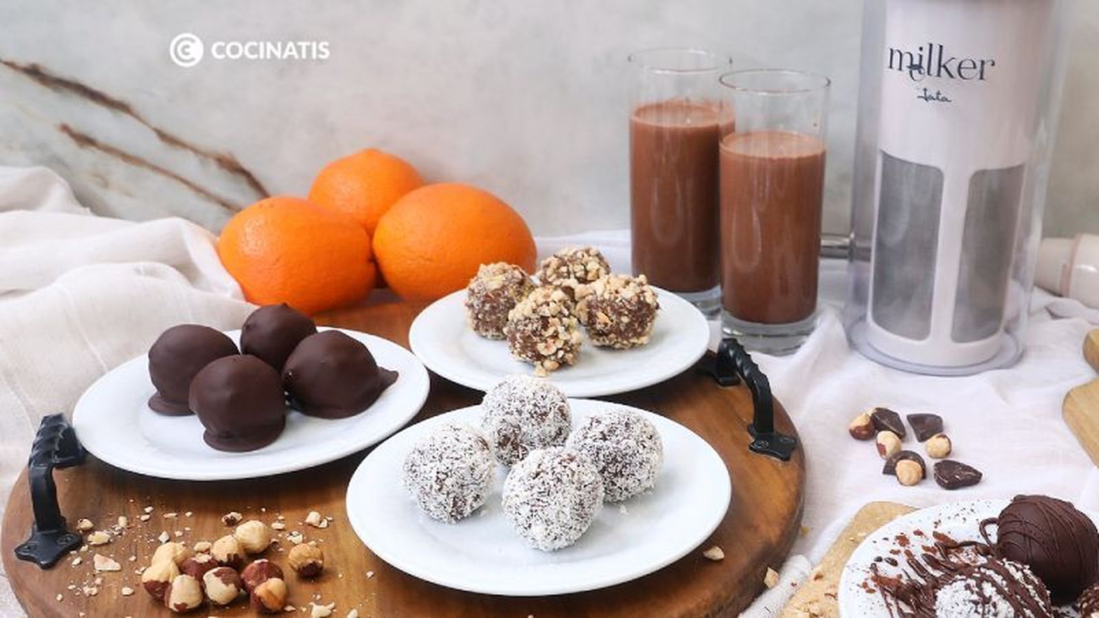 Bolitas de avellana y chocolate Bolitas de avellana y chocolate