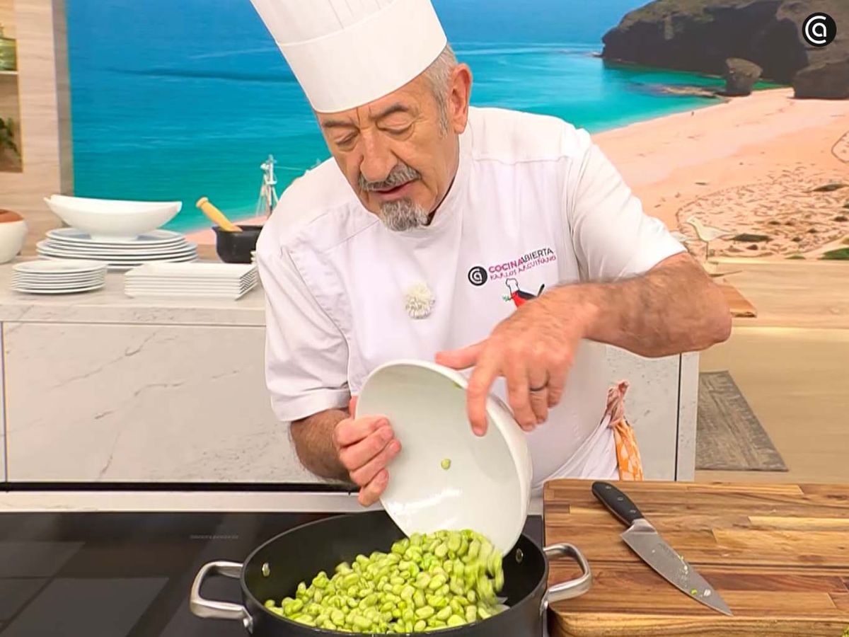 Rehoga las hortalizas con las habitas