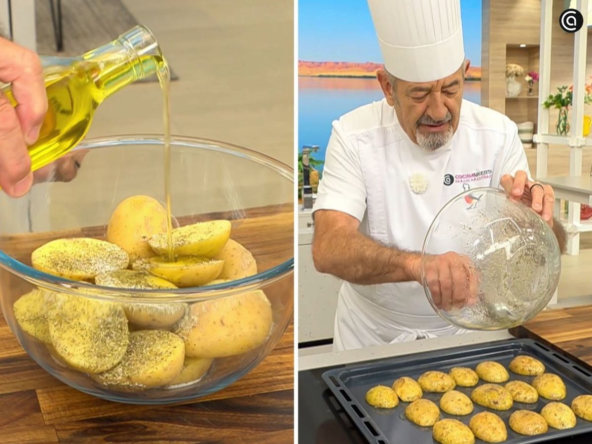 Corta y cocina las patatas al horno