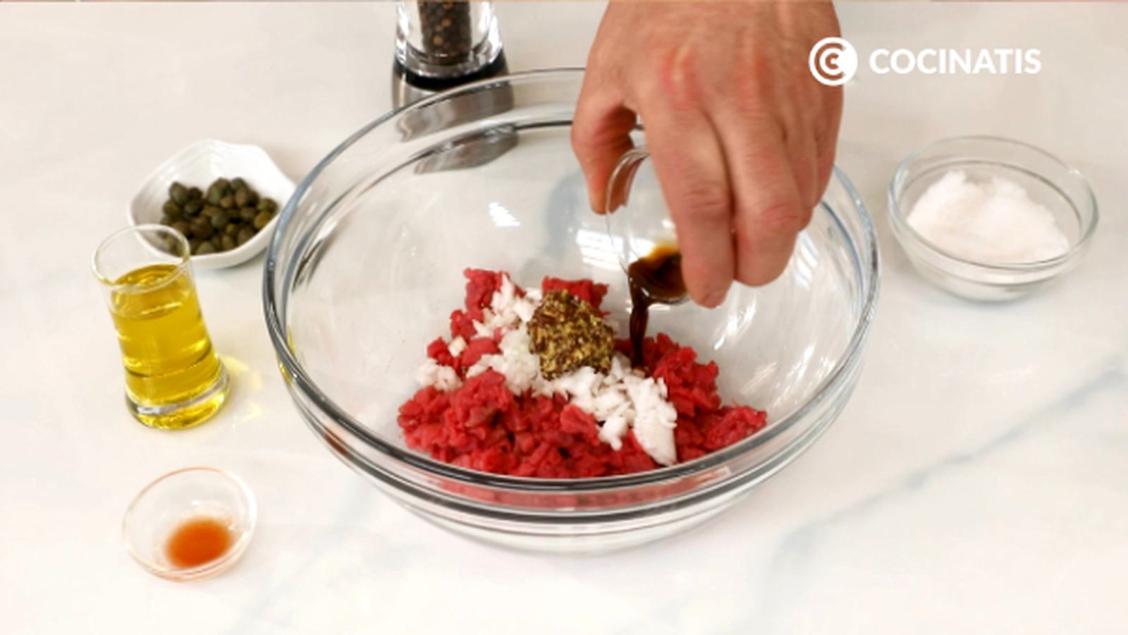 Receta de steak tartar  paso 2